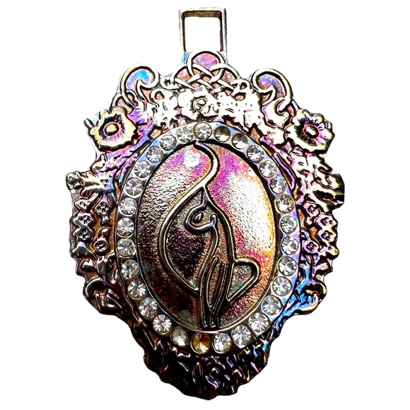 Baby Phat Jewelry - Vintage Y2K BABY PHAT Silver plated Large Pendent crystal Silver